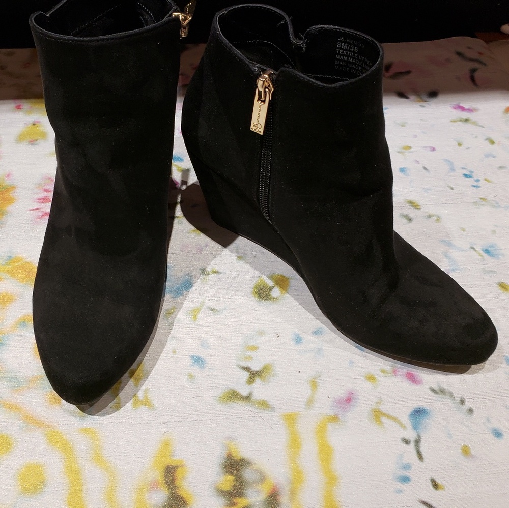 Jessica Simpson Suede Remixx Wedge Bootie Sz 8